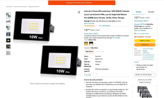 Foco LED 50W 4000LM 6000K IP66 por solo 15,99€