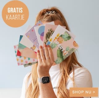 Gratis kaartje bij bestelling bij Bloompost