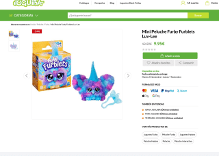 Mini Peluche Furby Furblets Luv-Lee por solo 9,95€