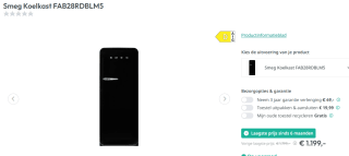 Smeg FAB28RDBLM5 koelkast Mat zwart voor €1.199 bij Art & Craft