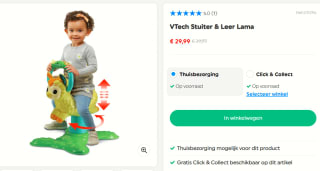 VTech Baby Stuiter & Leer Lama - Interactief speelgoed voor €29,99 bij Smythstoys