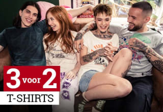 3 halen 2 betalen op T-shirts bij Large