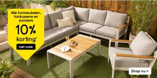 10% korting op tuinmeubelen, tuinkussens & parasols bij Leen Bakker
