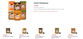 1+1 gratis op alle Calvé pindakaas 350g bij de Plus