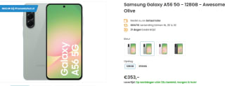 Samsung Galaxy A56 5G 128GB Groen voor €353 bij Phonemarket