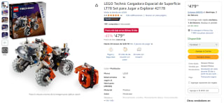 LEGO Technic Cargadora Espacial de Superficie LT78 en $479 | Amazon