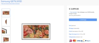 Samsung The Frame QLED LS03D (2024) 75" Wit voor €2.899 bij El-Vidas