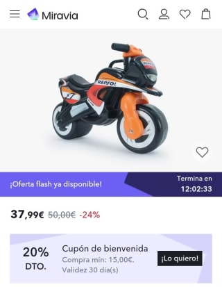 INJUSA - Moto Correpasillos Tundra Repsol por 30,39€.