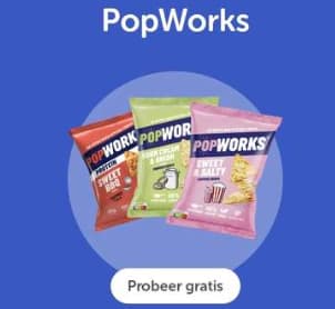 Probeer een zakje popworks gratis dmv cashback via Tikkie