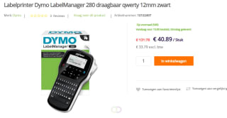 Dymo LabelManager 280 voor €40,89 bij Office-deals