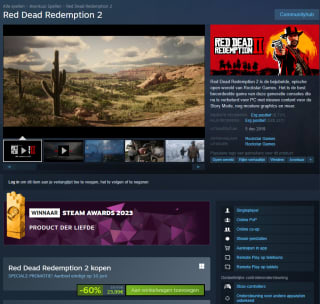 Red Dead Redemption 2 voor €23,99 via Steam