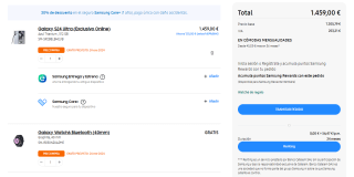 Oferta Samsung S24 Ultra + Watch6 regalo por 1409€