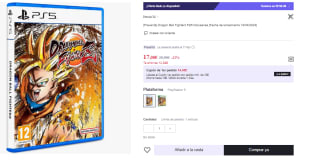 Juego PS5 Dragon Ball FighterZ por 17€ (Cuenta Nueva 10.2€)