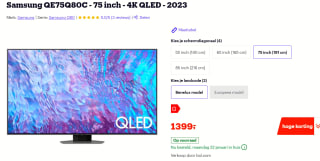 Samsung QLED 75Q80C (2023) 75 inch - 4K QLED - voor €1399 bij Bol.com