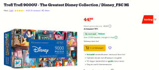 Trefl Trefl 9000U The greatest Disney collection Puzzel 9000 stukjes voor €44,99 bij Bol.com