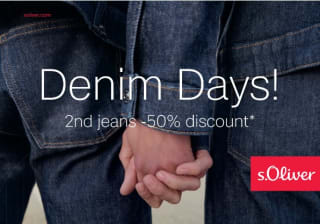 Iedere 2e denim 50% korting bij s.Oliver