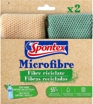 Bayetas Microfibra Recicladas 2 unidades MARCA Spontex POR 2,53€