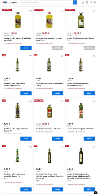 Las Mejores Ofertas en Aceites desde Carrefour.