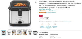Freidora ChefMan Fry Guy por $720 en Amazon