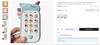 Juguete de teléfono con sonido musical para bebé, por 2,86€