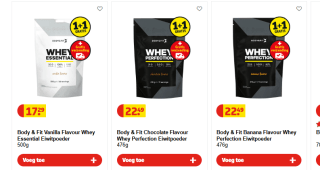 Body & Fit producten 1+1 gratis bij Kruidvat