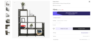 Estantería Modular de 3-5 Alturas 9 Huecos PVC/Tela por 9,71€