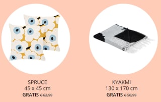Gratis deken of kussens bij elke bestelling bij Beliani