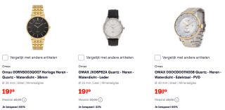 Alle Omax horloges voor €19,99 bij Bol