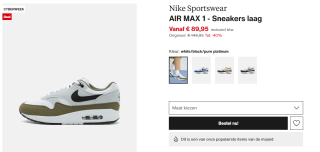 Nike Air Max 1 87 voor €89,95 bij Zalando