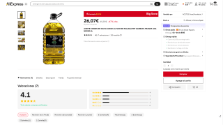 Aceite de oliva La Flor de Málaga 5L por 26,07€