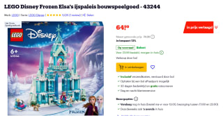 LEGO Disney Frozen Elsa's ijspaleis bouwspeelgoed oor €64,99 bij Bol