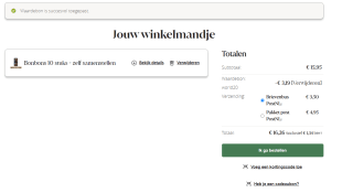 20% korting op een doosje bonbons die je zelf samenstelt bij Chocoladebezorgd