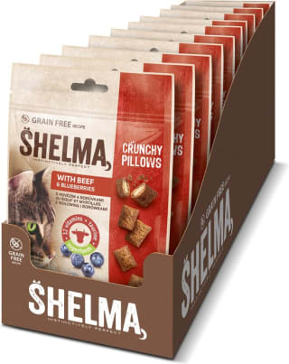 Shelma Premium Kattensnack - met Rund en Bosbessen - 8 x 60 g voor €4,99 bij Bol.com