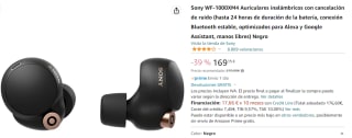 Auriculares Sony WF-1000XM4 por 169.15€