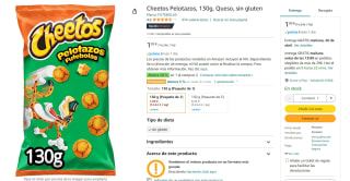 2x Cheetos Pelotazos, 130g, Queso, sin gluten por 2,80€