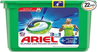 ARIEL Pods detergente máquina 3 en 1 active en cápsulas 24 uds. Por 7,25€