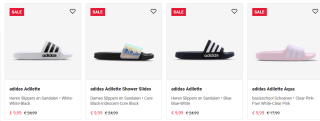 Diverse Adidas Adilette slippers voor €9,99 bij Foot Locker