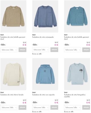 Sudaderas para niños por 6€