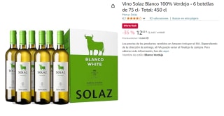Pack 6 botellas Vino Solaz Blanco por 12.82€