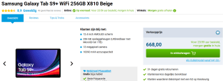 Samsung X810 GALAXY TAB S9+ 256GB voor €668 bij belsimpel
