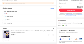 Xiaomi Redmi Note 14 Pro Plus 5G Versión Europea 256GB 6.67" 120Hz 200MP IP68 NFC por 322,10€