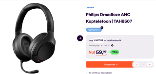 Philips Draadloze hoofdtelefoon voor €59,95 bij Ibood