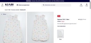 Gigoteuse TOG 2 - Blanc à 7,50 €
