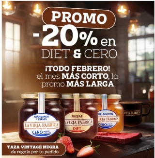 -20% de descuento en diet y cero y regalo de una taza en La vieja fábrica
