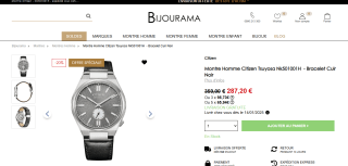 Montre automatique Citizen Tsuyosa Nk501001H - 40mm - Verre saphir à 287,20€