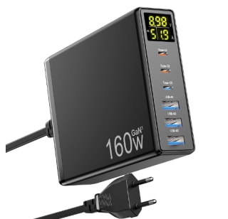 Cargador 160W GaN 6-Port por 26.49€