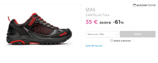 Zapatillas de Trekking para Hombre Izas Tula por 35€