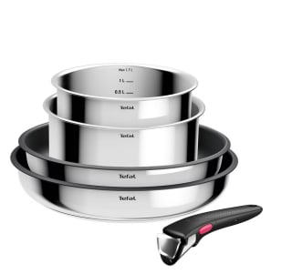 Set de 4 piezas acero inoxidable + mango extraíble Ingenio Tefal por solo 76,30€