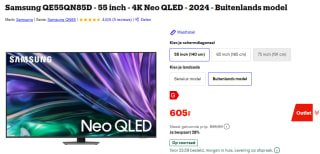 Samsung QE55QN85D 55" TV voor €605 bij Bol