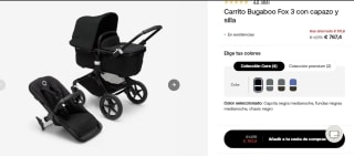 Carrito Bugaboo Fox 3 con capazo y silla por 767.40€